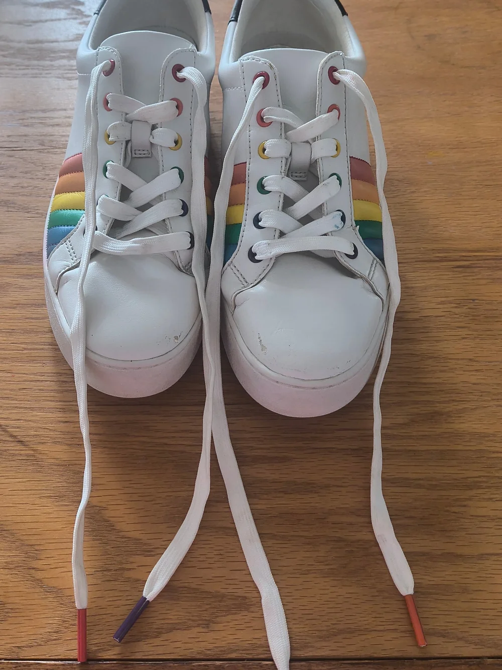Michael Kors Poppy Lace Up Rainbow Low-top Sneakers